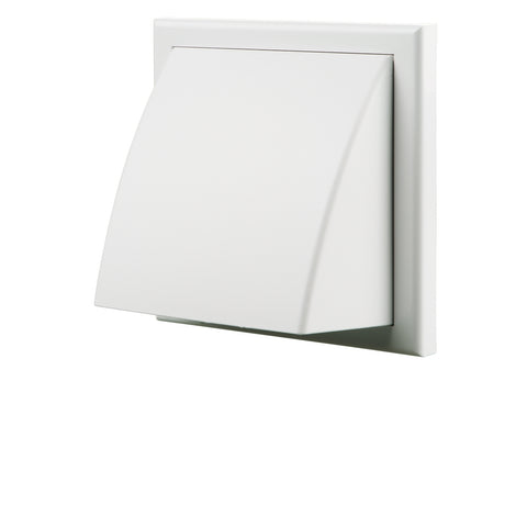 Blauberg 100mm White Weatherproof Exterior Wall Cowl Back Draft Stopper BLABGR100C