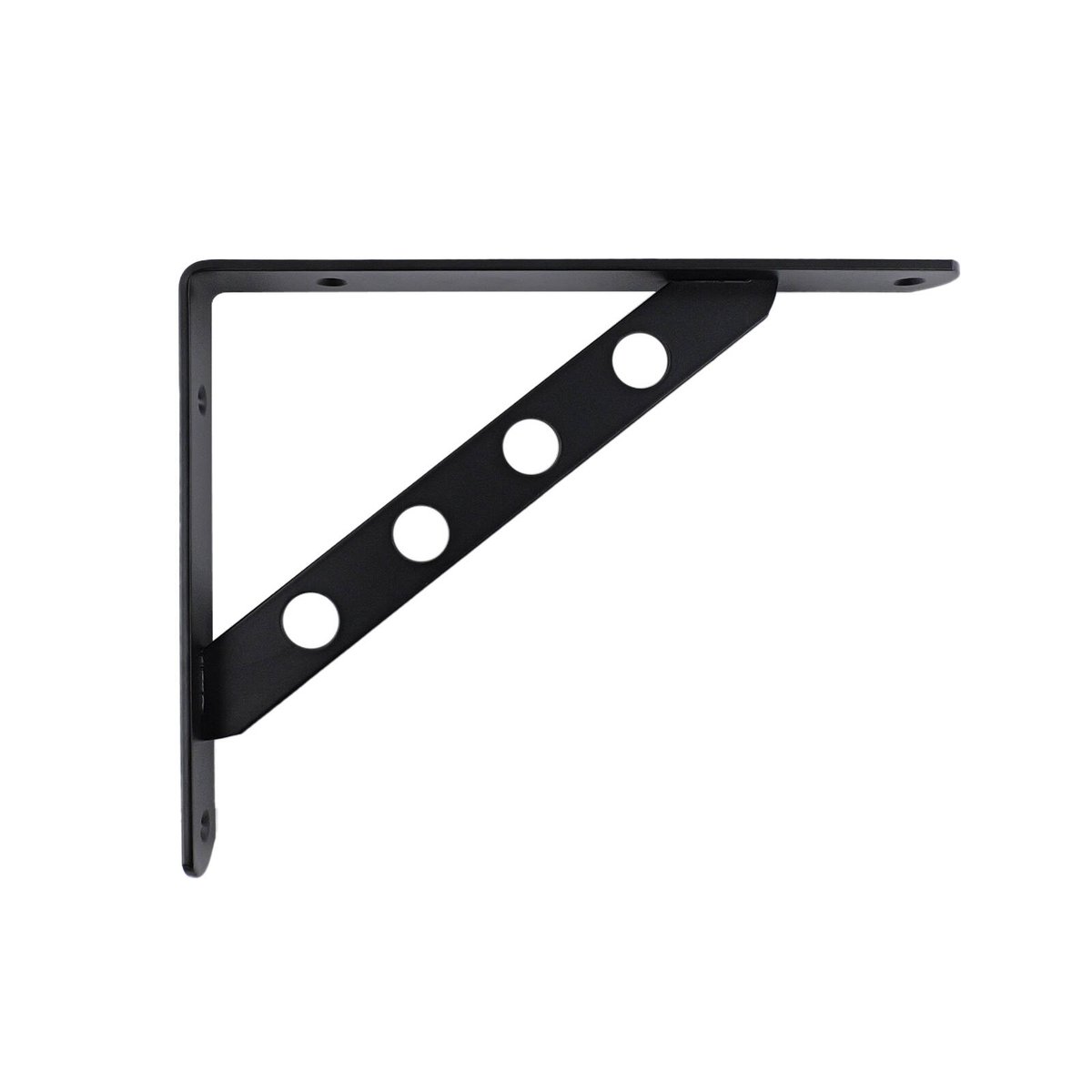 Carinya 250 x 195mm Black Heavy Duty Circle Stayed Bracket - 200kg Powder Coated Steel