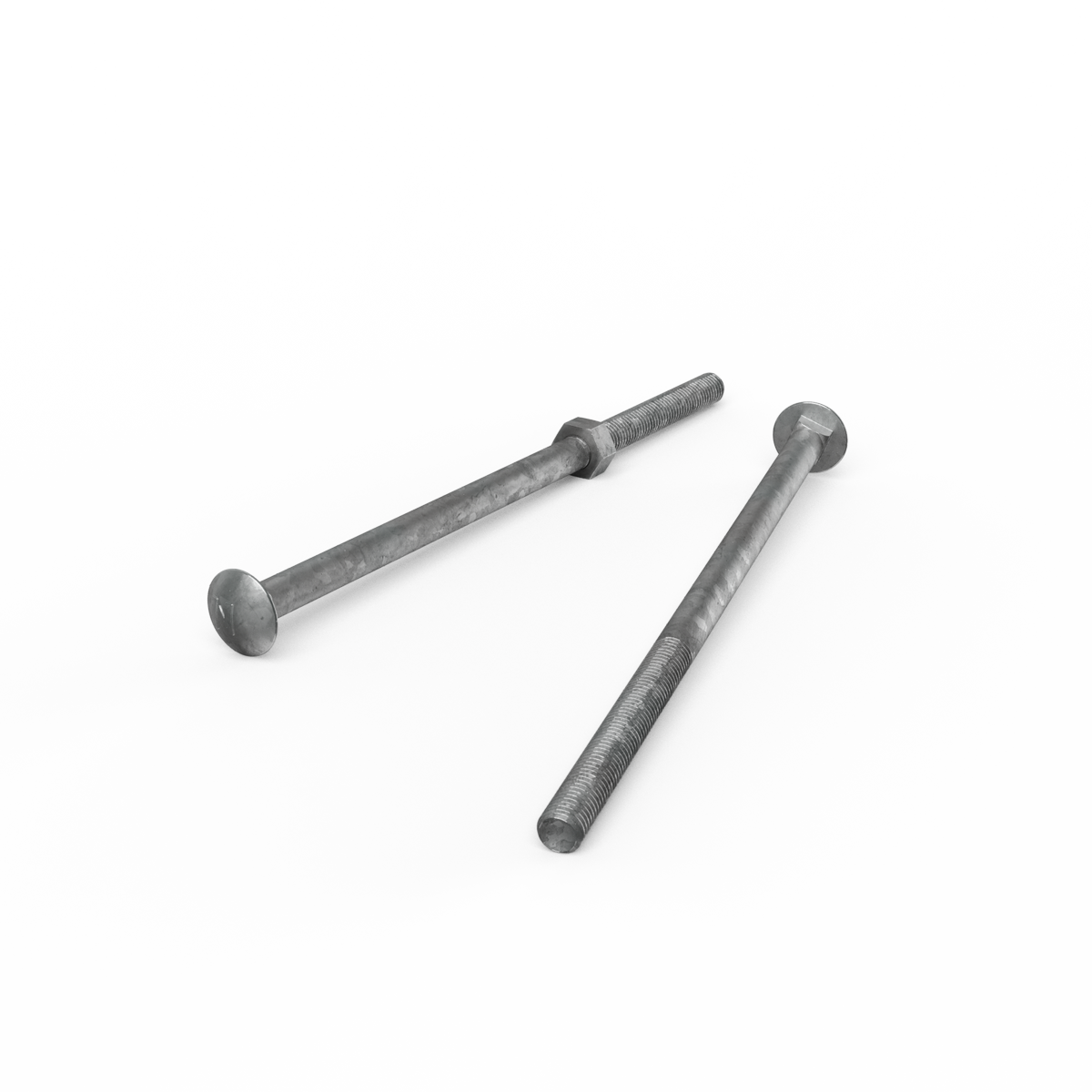 Zenith Hot Dip Galvanised Cup Head Bolts M10 x 220mm Steel Durable - SuperSaverAU - view 1