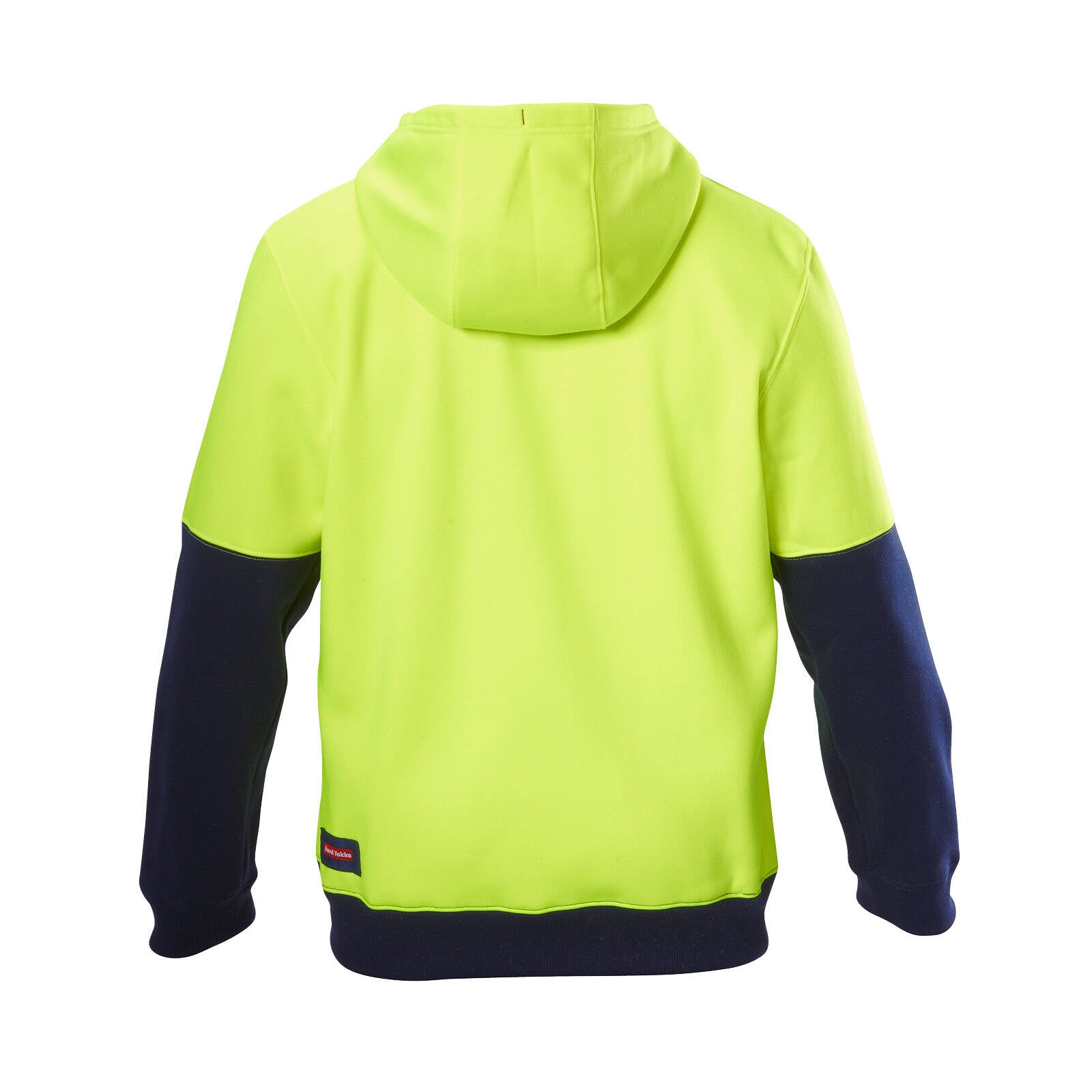 Hard Yakka Yellow/Navy Hi Vis Brushed Fleece Hoodie Size M