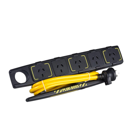 HPM Powerboard - 5 Outlet - Plastic - Overload Protection - SuperSaverAU - view 1