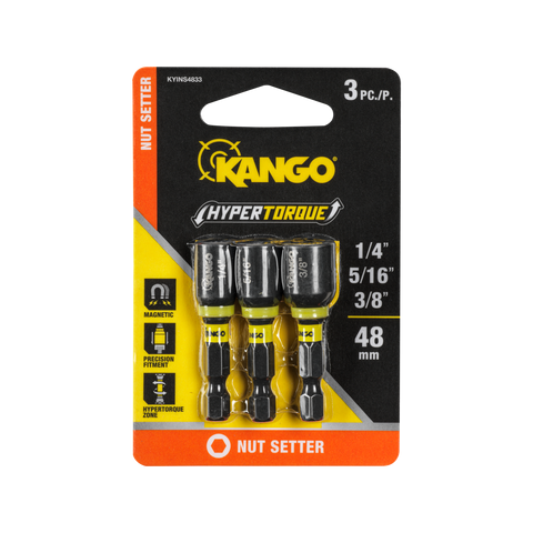 Kango 48mm Hypertorque Nut Setter - 3 Pack (1/4", 5/16", 1/2")