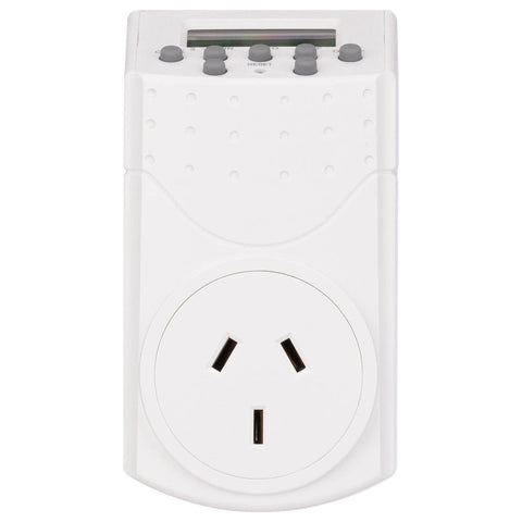 Click 24 Hour 7 Day Digital Timer - Programmable - Rechargeable Backup - 55mm x 100mm x 70mm - SuperSaverAU - view 1