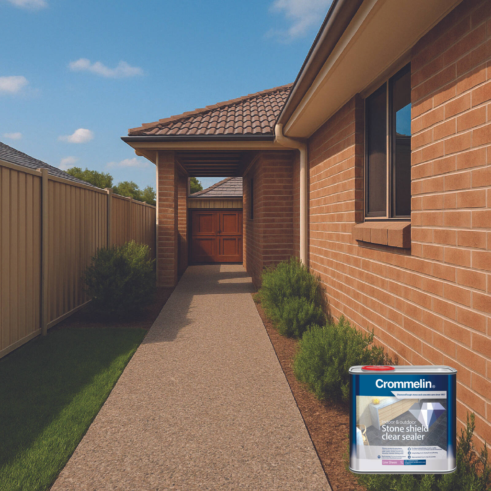 Crommelin DiamondTough Stone Shield Clear Sealer 3L - Waterborne Indoor & Outdoor
