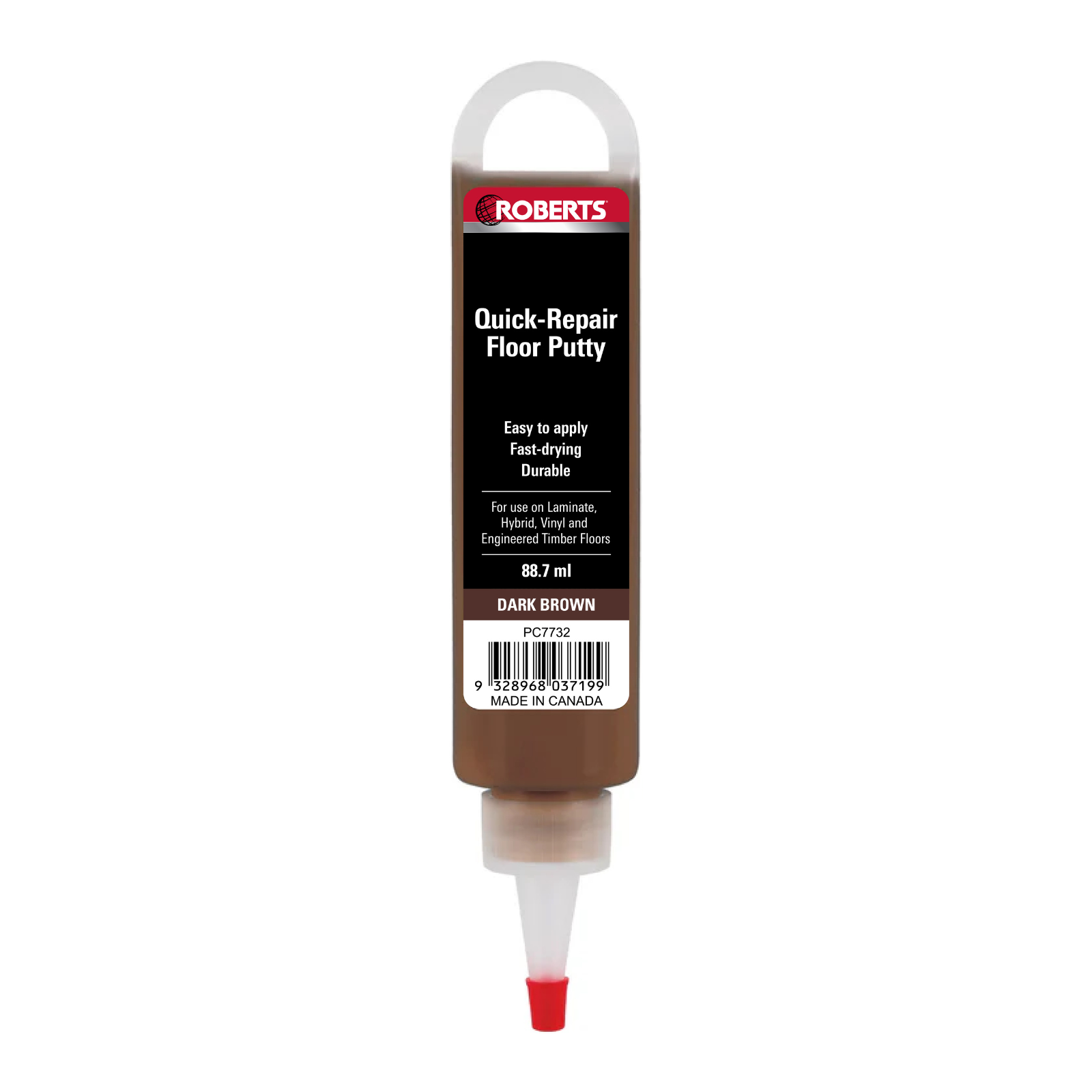 Roberts Dark Brown Quick-Repair Floor Putty 88ml Acrylic Laminate & Vinyl Filler