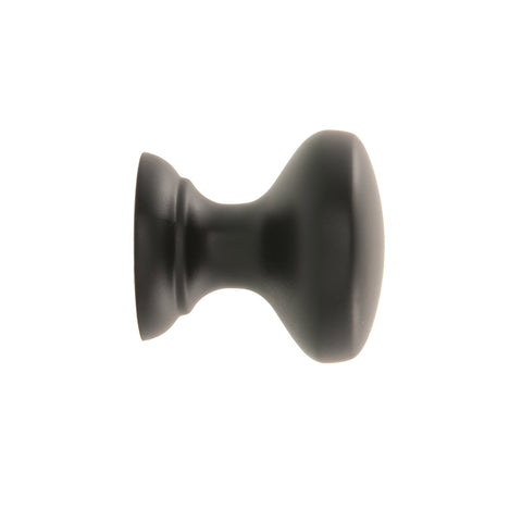 Prestige 25mm Matte Black Hampton Knob - Zinc Alloy - 6 Pack