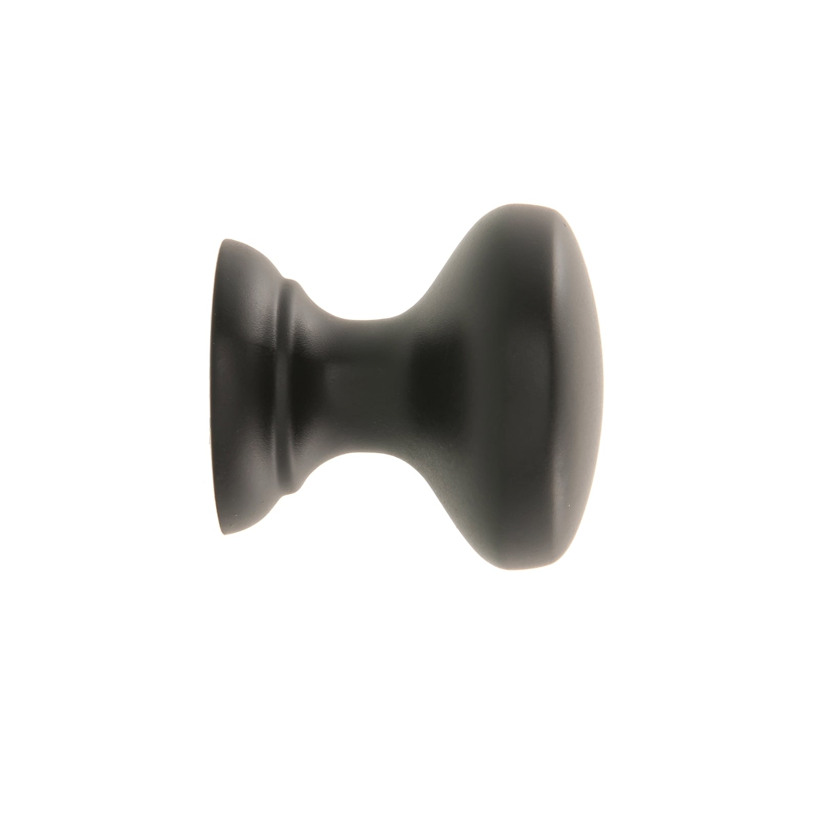 Prestige 25mm Matte Black Hampton Knob - Zinc Alloy - 6 Pack