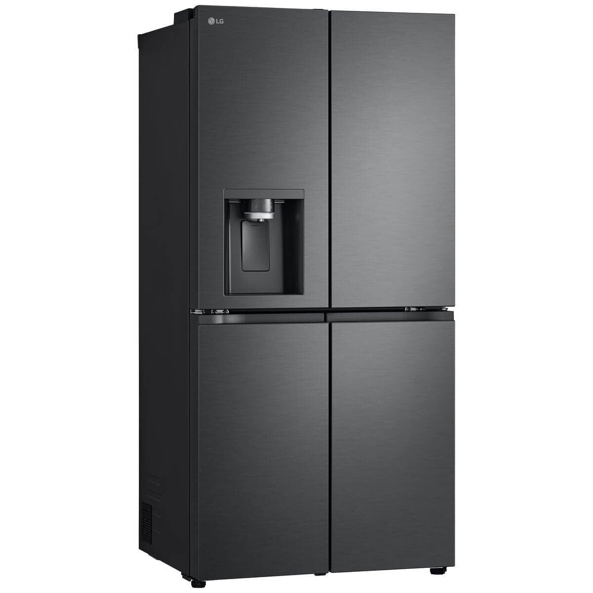 LG 506L French Door Fridge - Plumbed Ice and Water, Matte Black, 4.5 Star Energy - GF-L500MBL