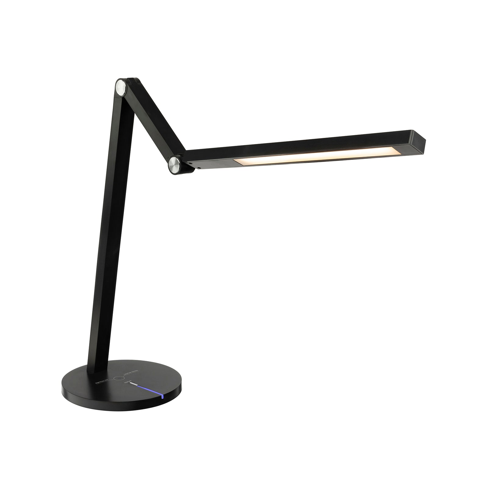 Brilliant Black Concertina Tone Changing LED Desk Lamp 8W 21961/06