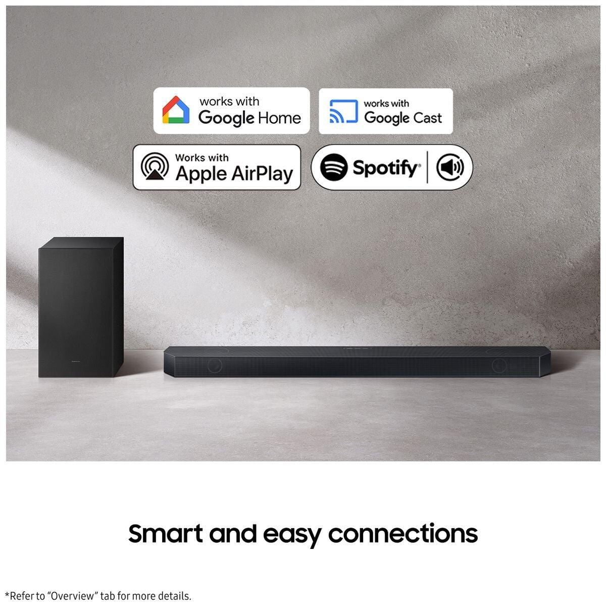 Samsung Q-Series 3.1.2ch Dolby Atmos Soundbar with Subwoofer - SpaceFit Sound Pro, Black - HW-Q600H-XY