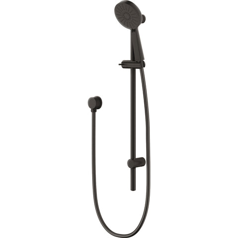 Methven Krome 3 Function Rail Shower, Black, ABS & Brass, 120mm Head, 655mm Rail, 9L/min, WELS 3 Star