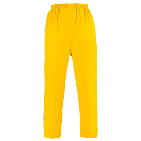 Gripwell Wet Weather Trousers - Elastic Waist - Large - Yellow - PVC - Durable - SuperSaverAU - view 1