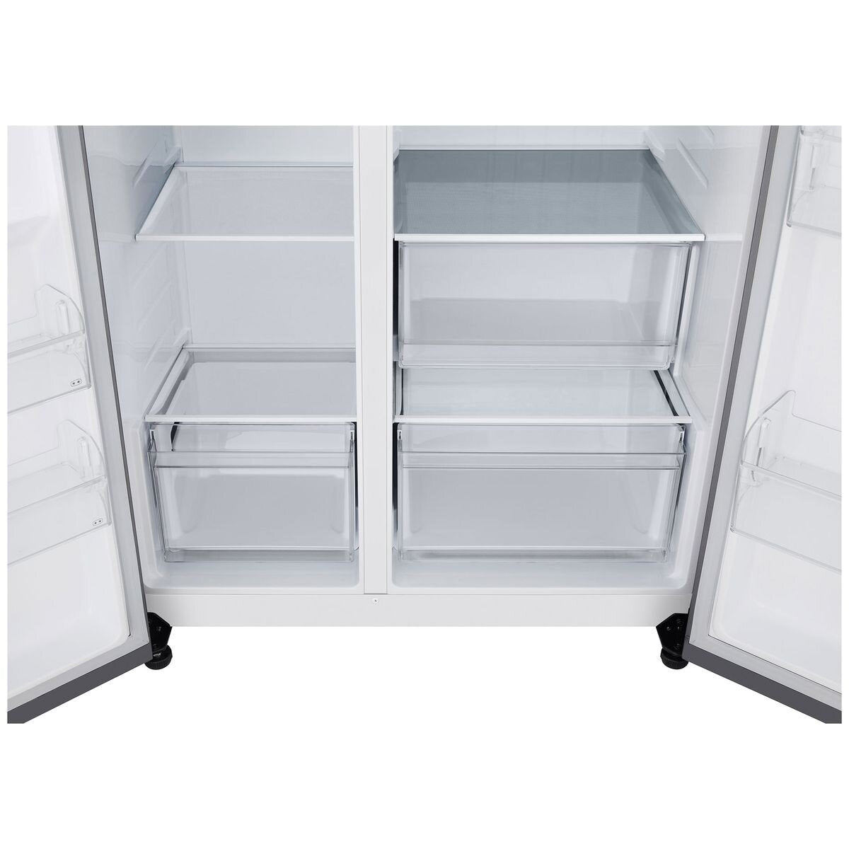 LG 664L Side by Side Fridge - Stainless Steel, Flat Door Design, 5 Star Energy, Smart Inverter - GS-B599PL