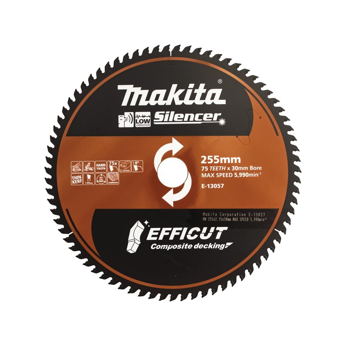 Makita 255mm Efficut Composite TCT Saw Blade