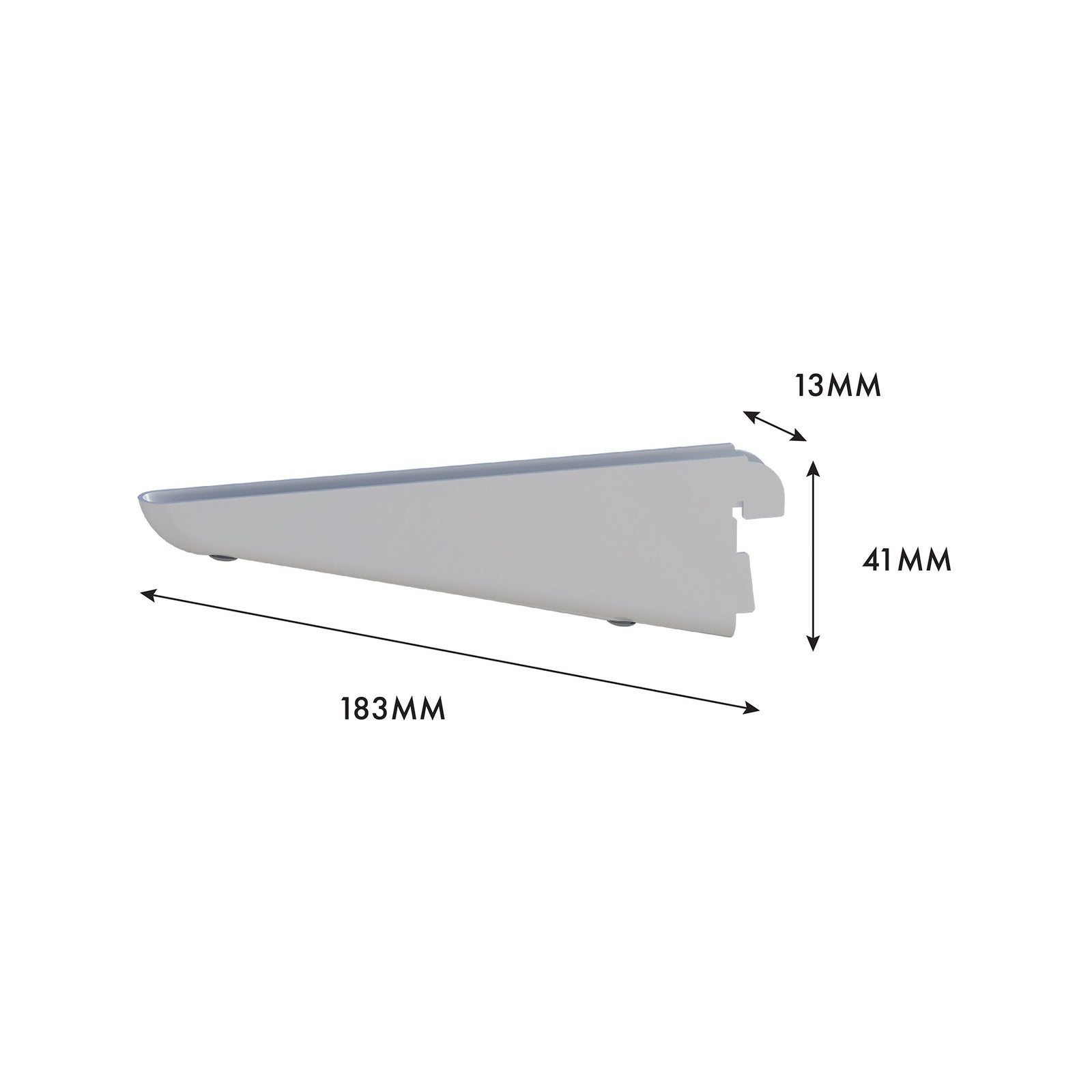 Flexi Storage Home Solutions 170mm White Steel Double Slot Bracket 40kg