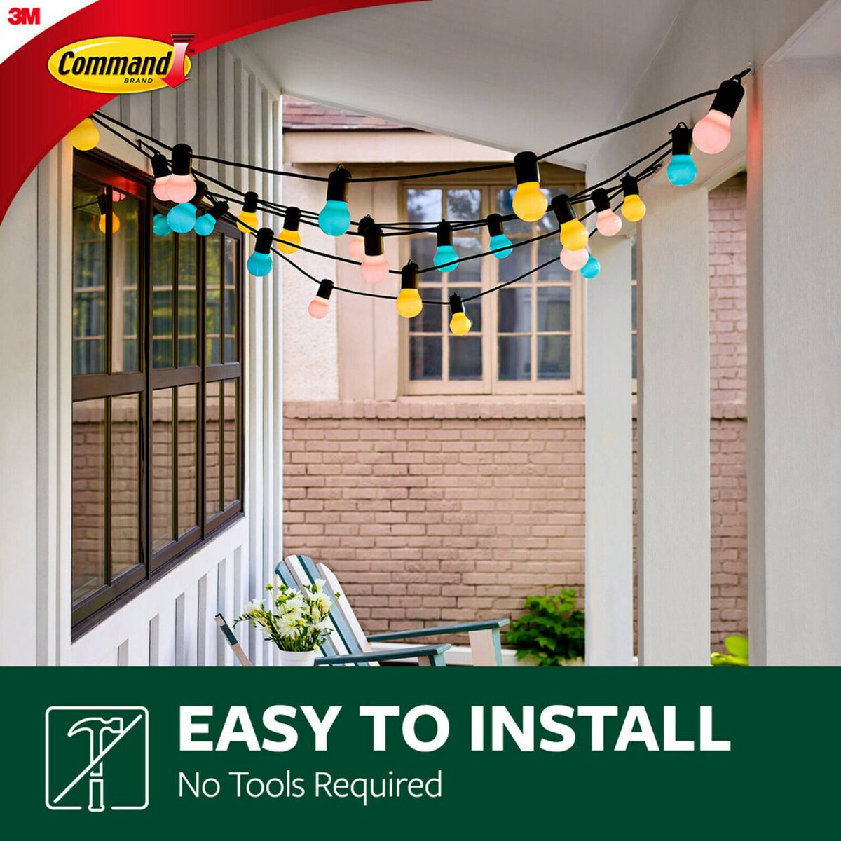 Command Outdoor Light Clips - Clear - 16 Clips & 20 Strips - Damage Free Decorating - 98.2mm x 171.45mm x 36.57mm - SuperSaverAU - view 3
