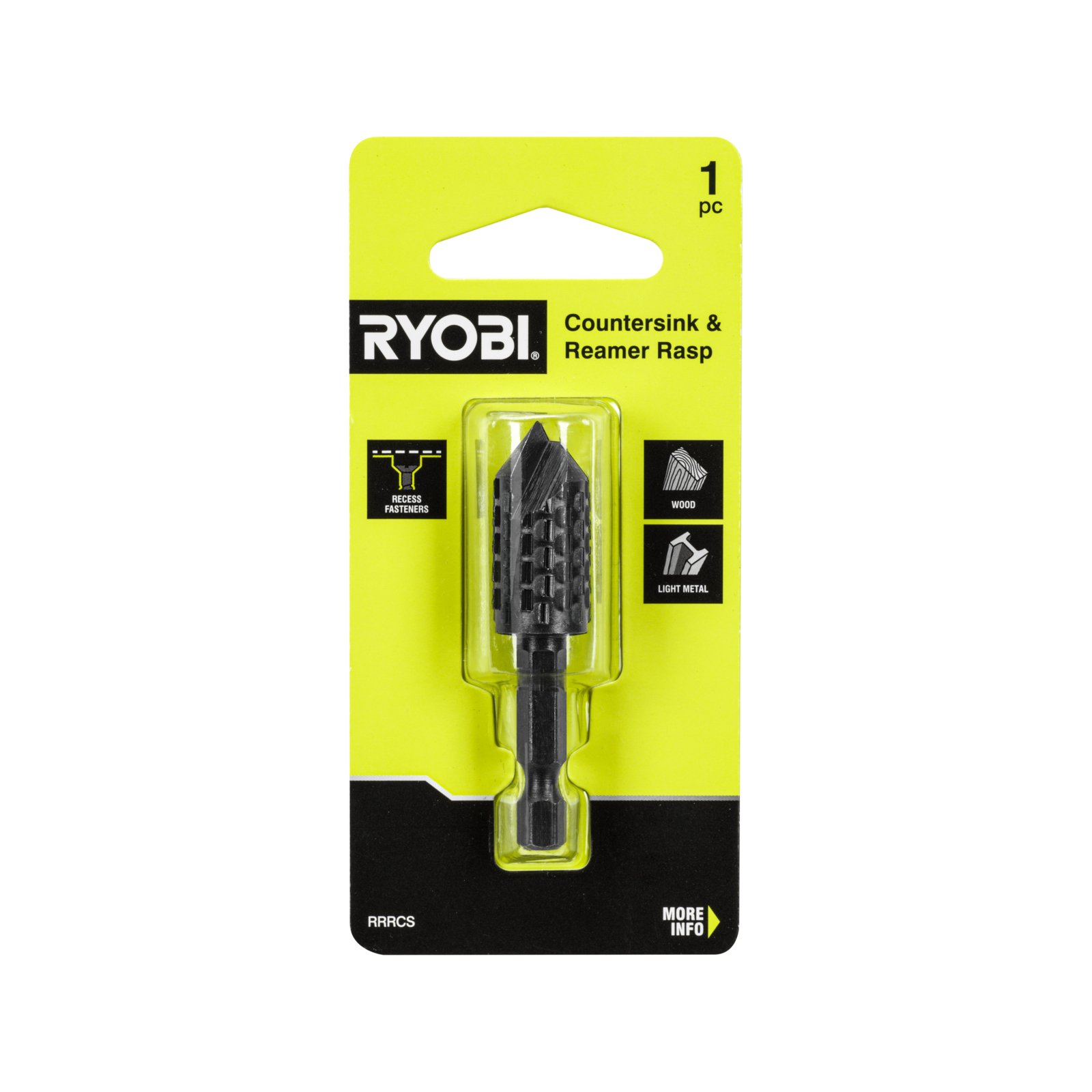 Ryobi Countersink & Reamer Wood Rasp with 1/4" Hex Shank