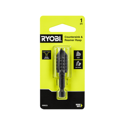 Ryobi Countersink & Reamer Wood Rasp with 1/4" Hex Shank