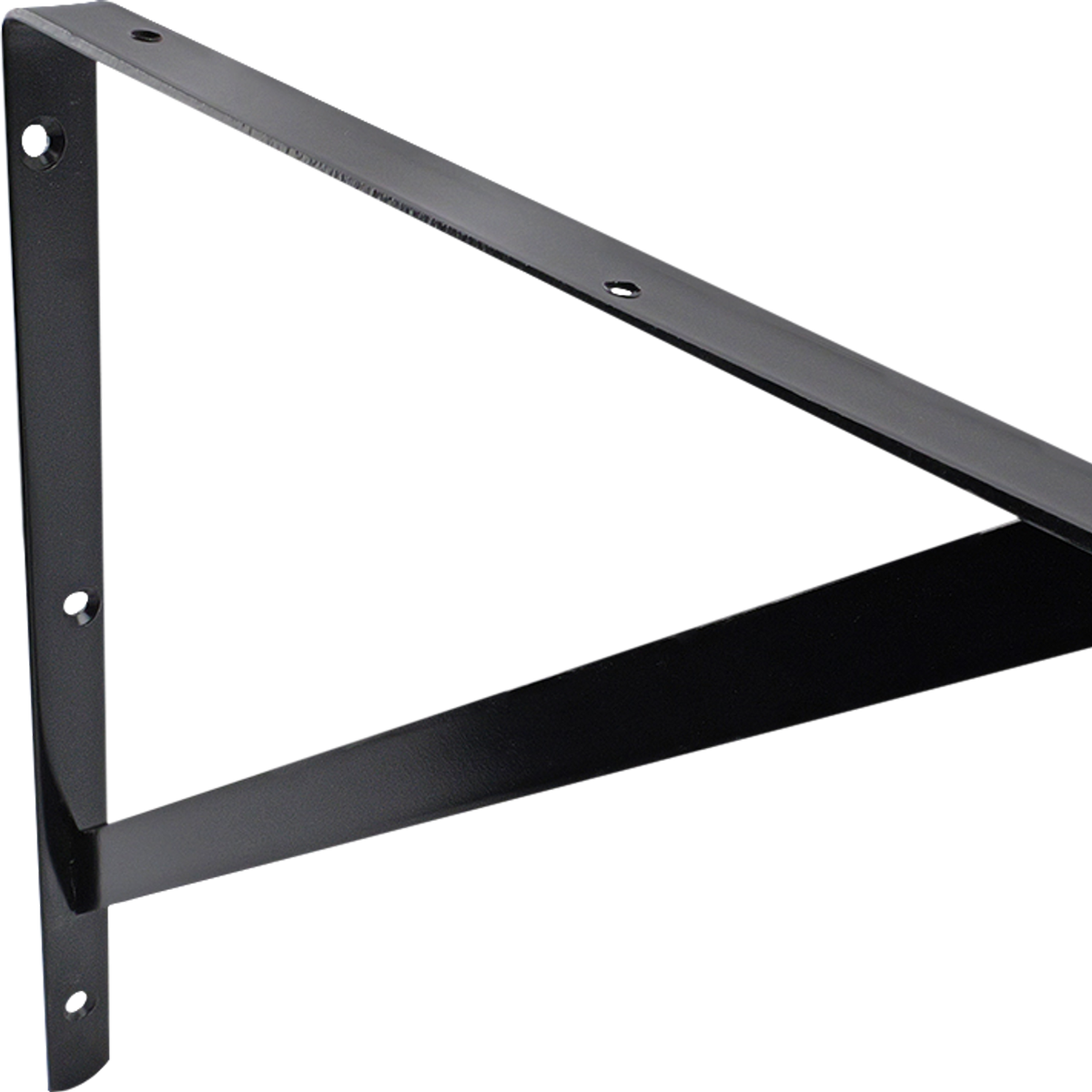 Carinya Straight Stayed Bracket 400x350mm Black Steel 100kg Capacity - SuperSaverAU - view 1