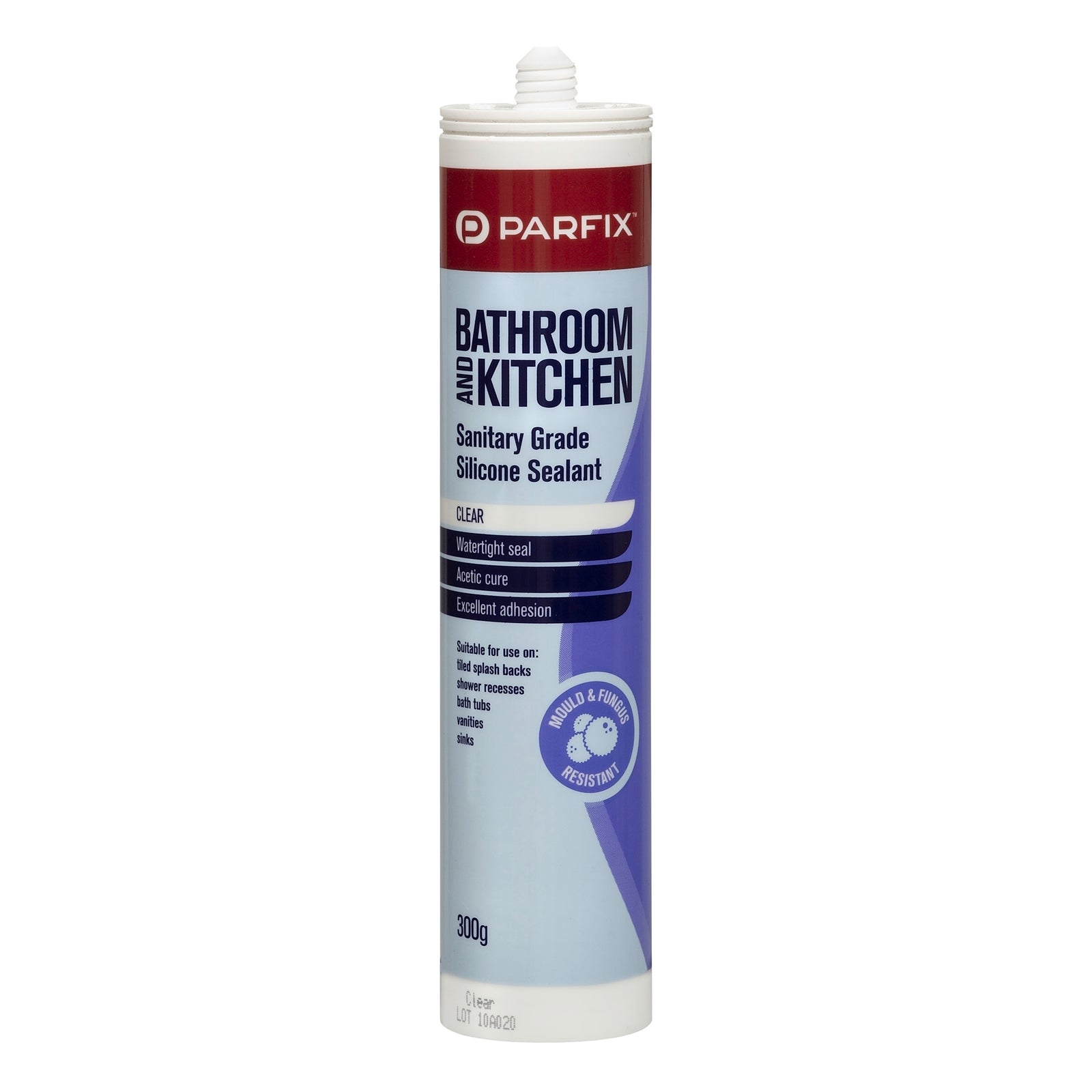 Parfix Bathroom and Kitchen Silicone Sealant Clear 300g UV Resistant