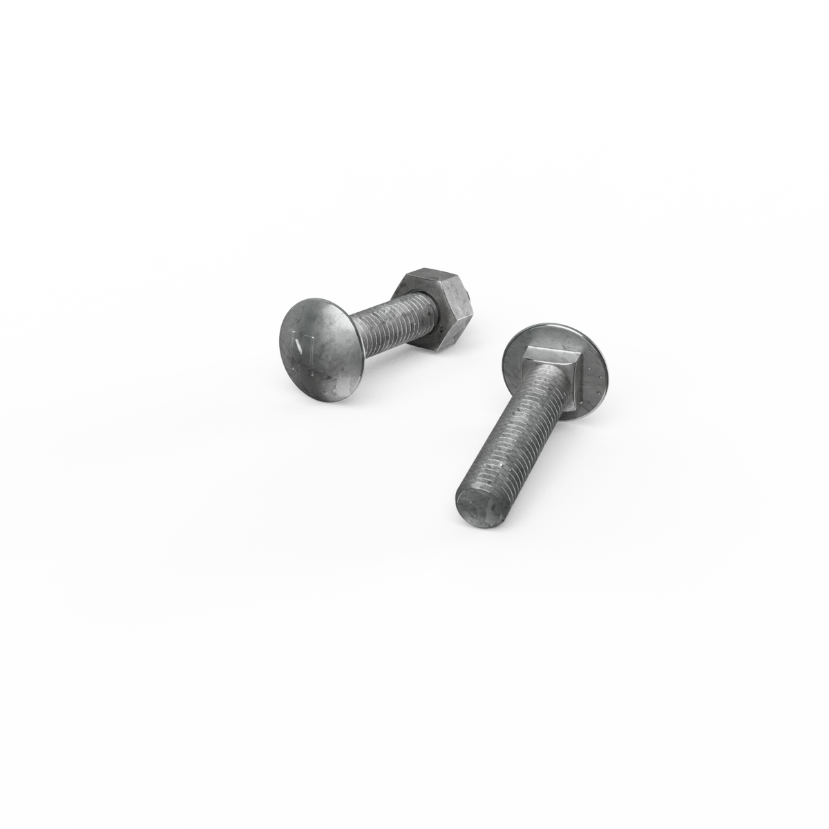 Zenith M8 x 40mm Hot Dip Galvanised Cup Head Bolts Nuts 25 Pack - Grey - SuperSaverAU - view 2