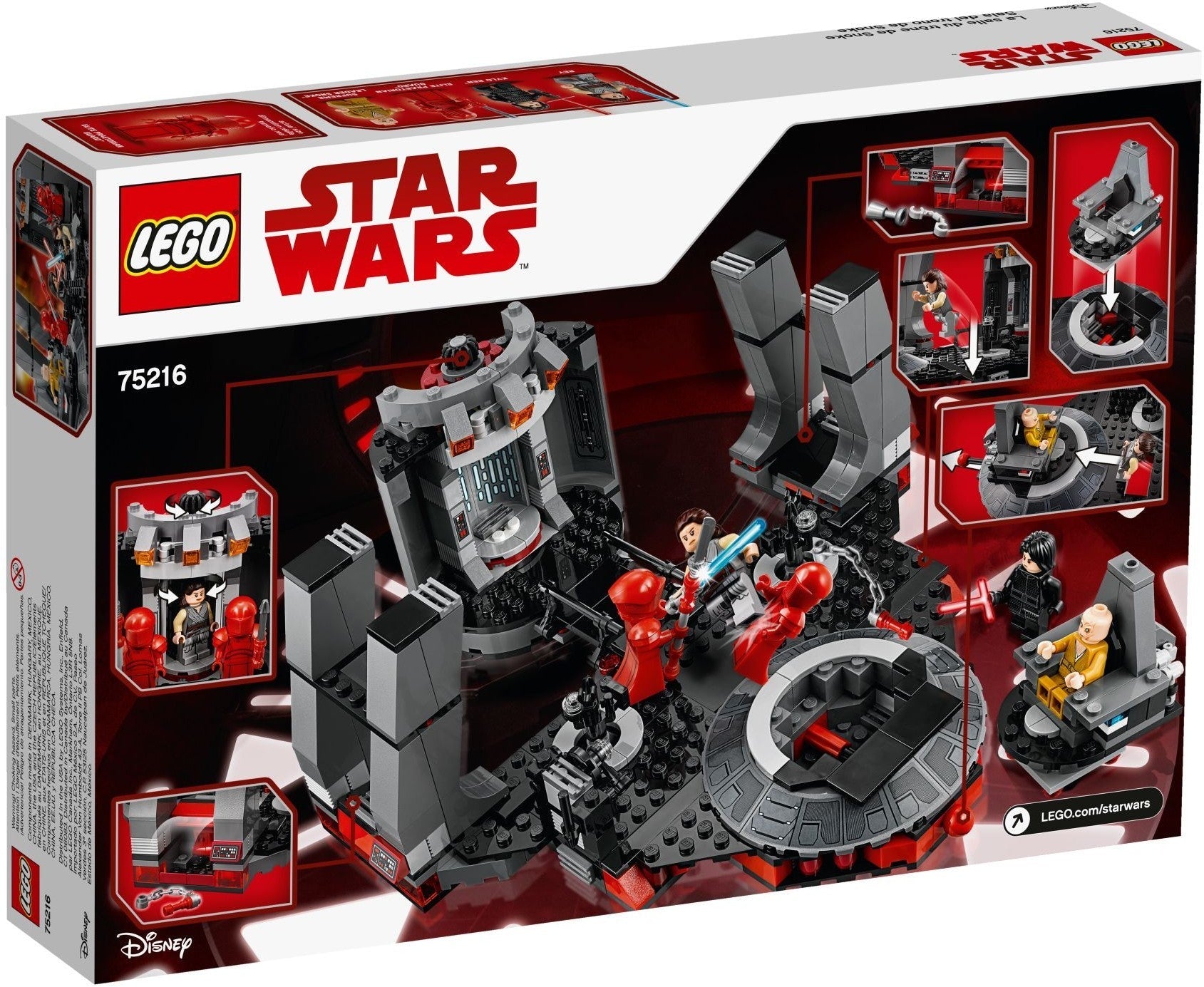 LEGO 75216 Snoke's Throne Room - Star Wars The Last Jedi Set - SuperSaverAU - view 4