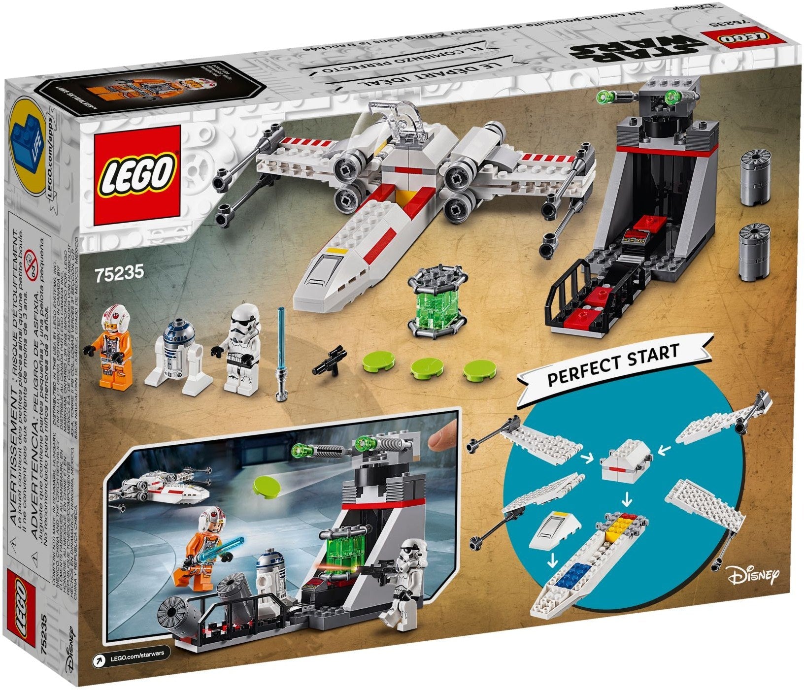 LEGO 75235 X-wing Starfighter Trench Run Building Toy Set - SuperSaverAU - view 4