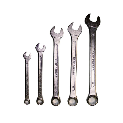 Craftright 5 Piece Spanner Set - Steel 8-17mm - Chrome Plated - Durable - SuperSaverAU - view 1
