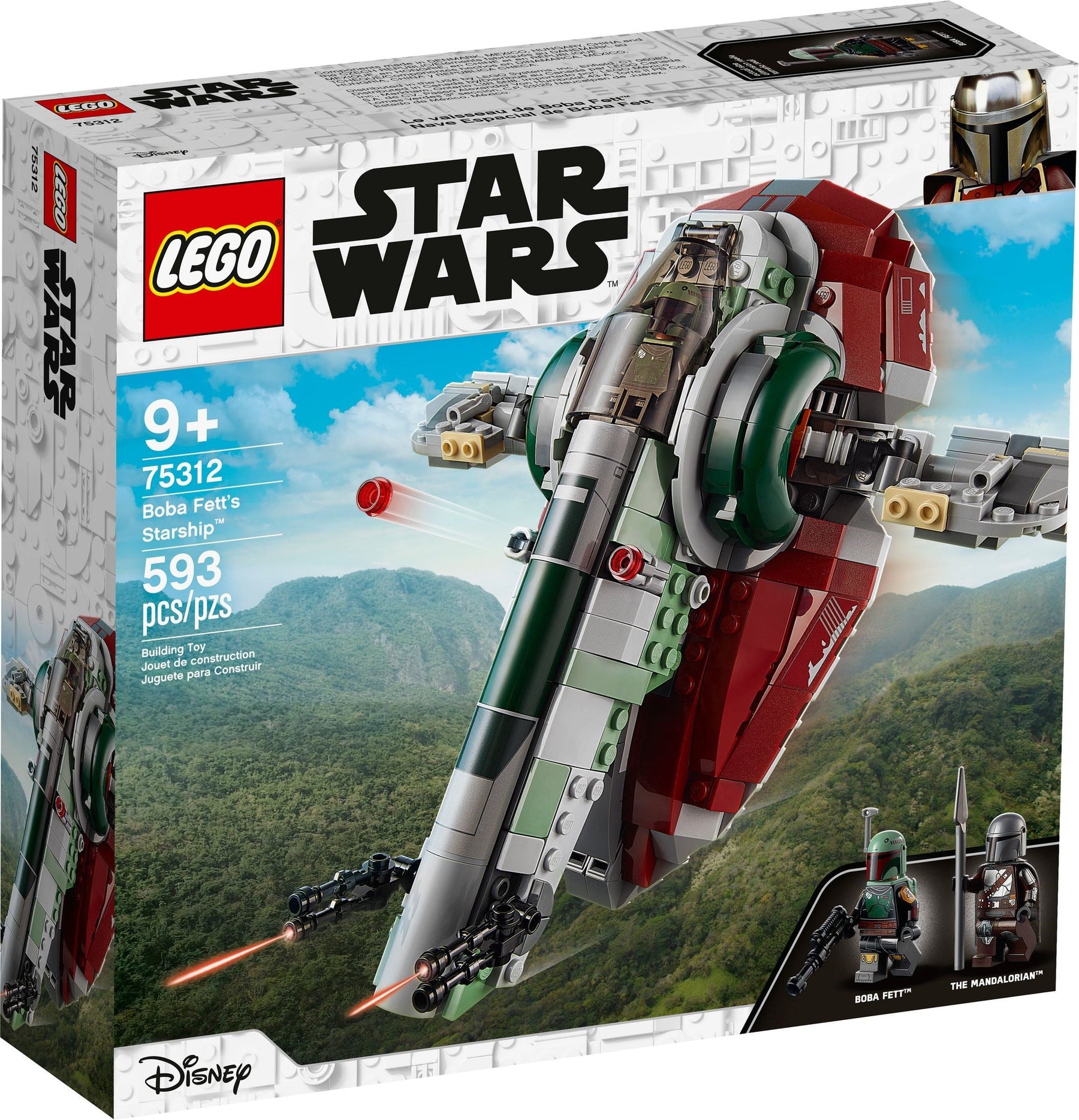 LEGO 75312 Boba Fett's Starship – Mandalorian Toy - SuperSaverAU - view 1