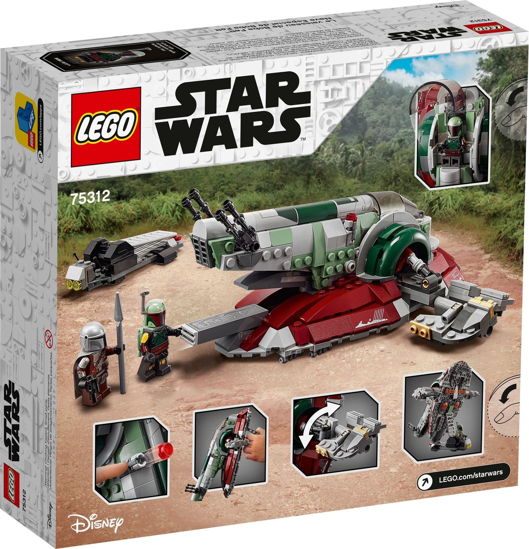 LEGO 75312 Boba Fett's Starship – Mandalorian Toy - SuperSaverAU - view 2