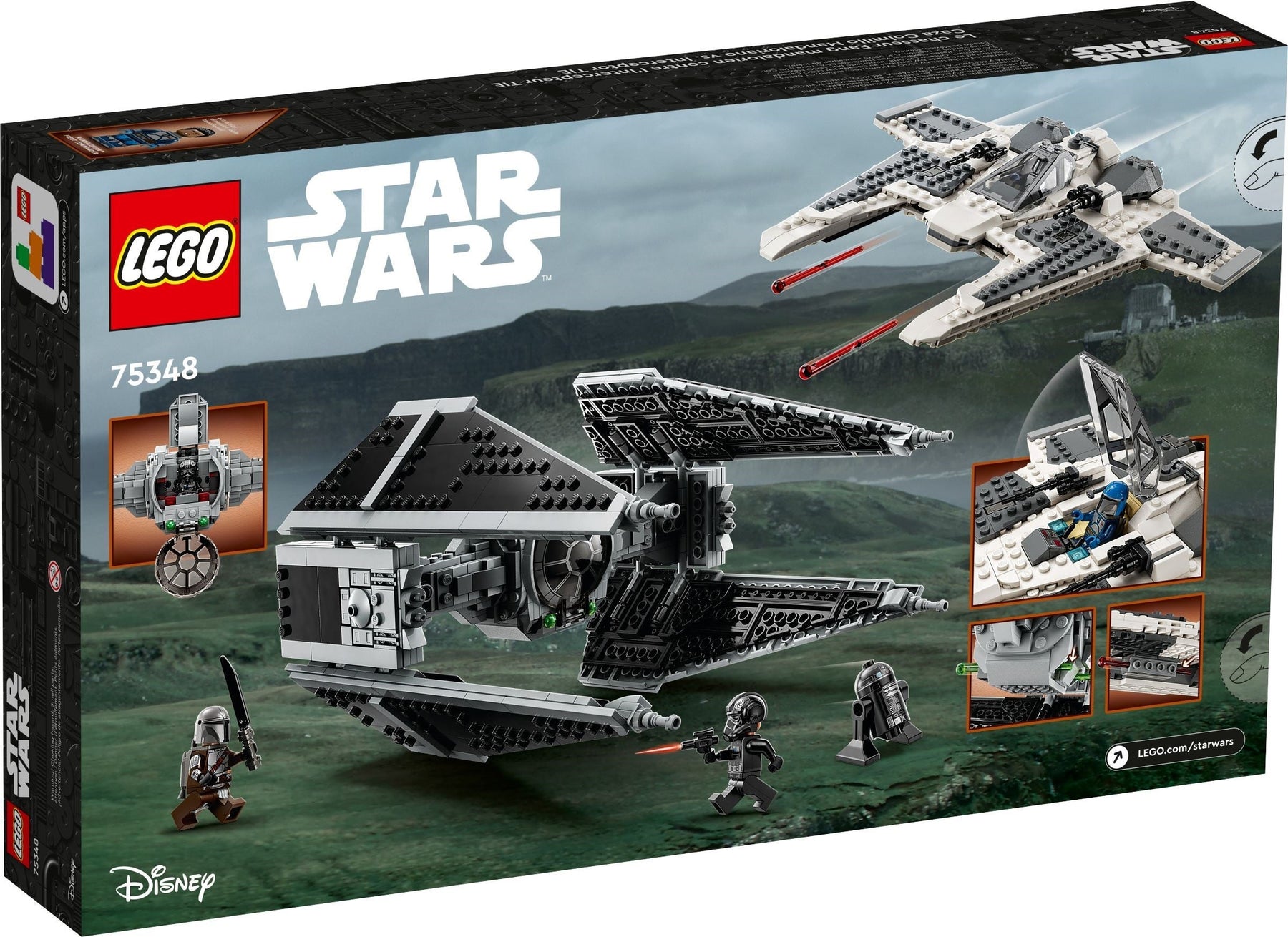 LEGO 75348 Mandalorian Fang Fighter vs. TIE Interceptor – Star Wars Battle Set - SuperSaverAU - view 5