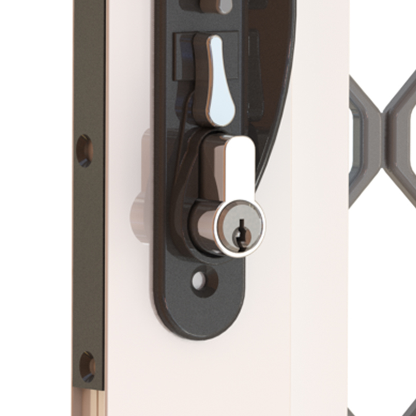Rolltrak 50mm Chrome High Security Cylinder Lock with 3 C4 Keys