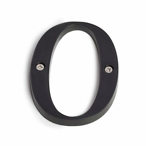 Sandleford 85mm Black Plastic House Number 0 - Weather Resistant