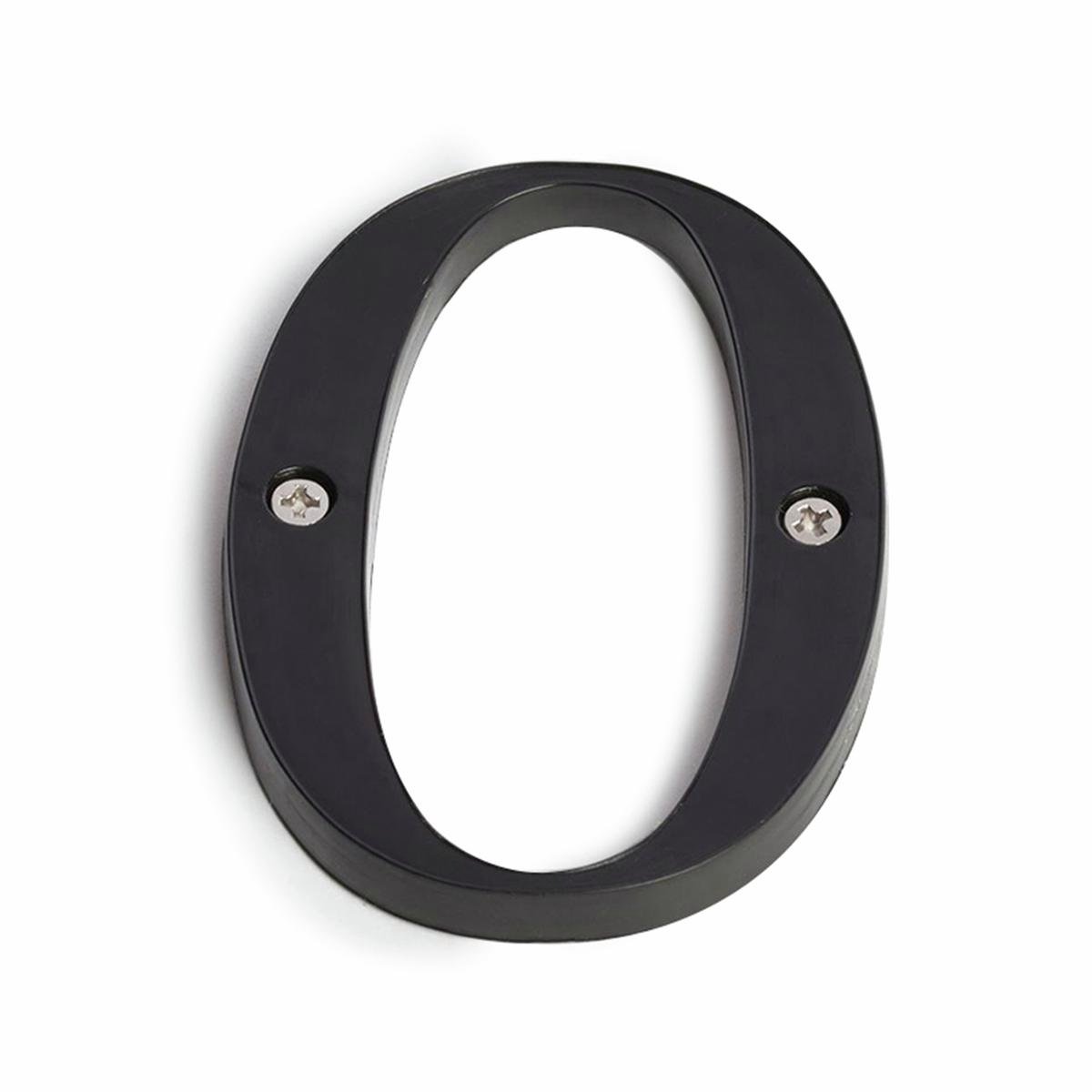 Sandleford 85mm Black Plastic House Number 0 - Weather Resistant
