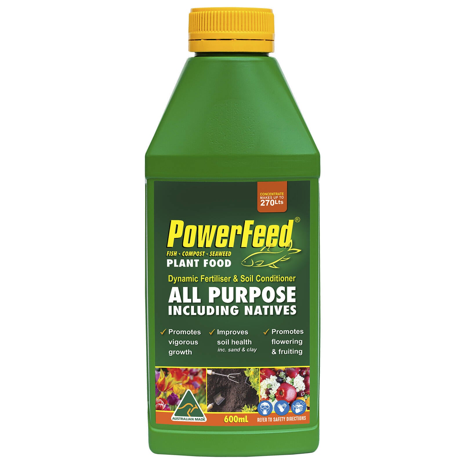 PowerFeed 600mL All Purpose Liquid Concentrate Fertiliser Safe for Vegetables
