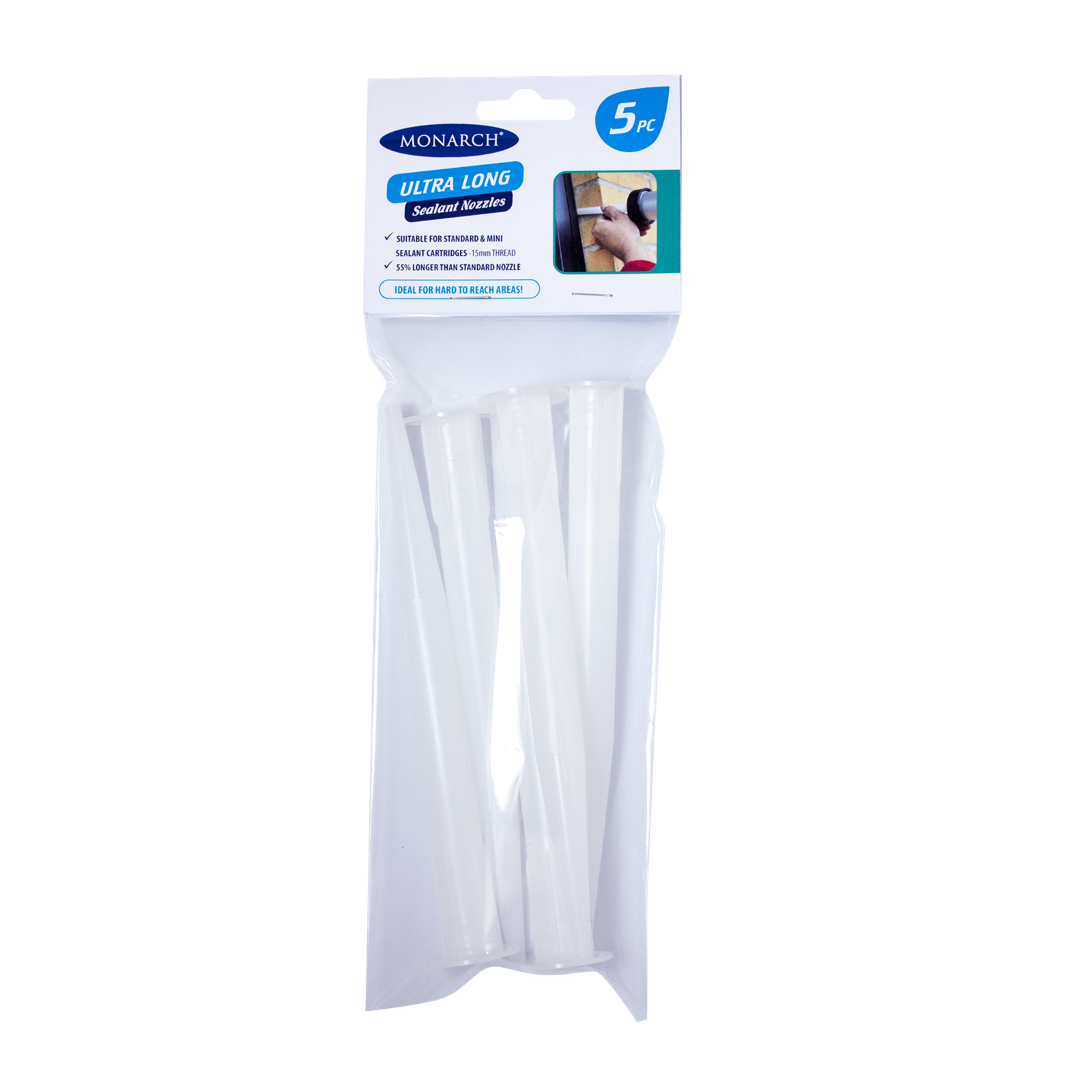 Monarch Ultra Long Sealant Nozzles 5 Pack Plastic