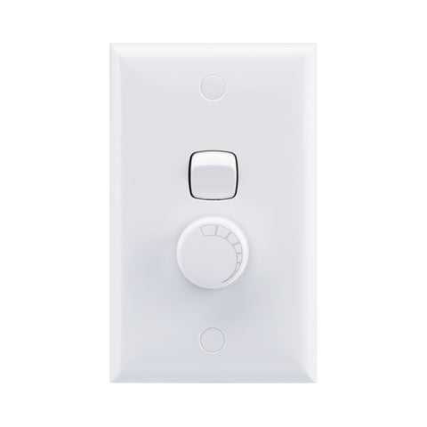 HPM Leading Edge Light Dimmer Switch, 200VA, 240V, 1 Gang, White Plastic, CD200LWE