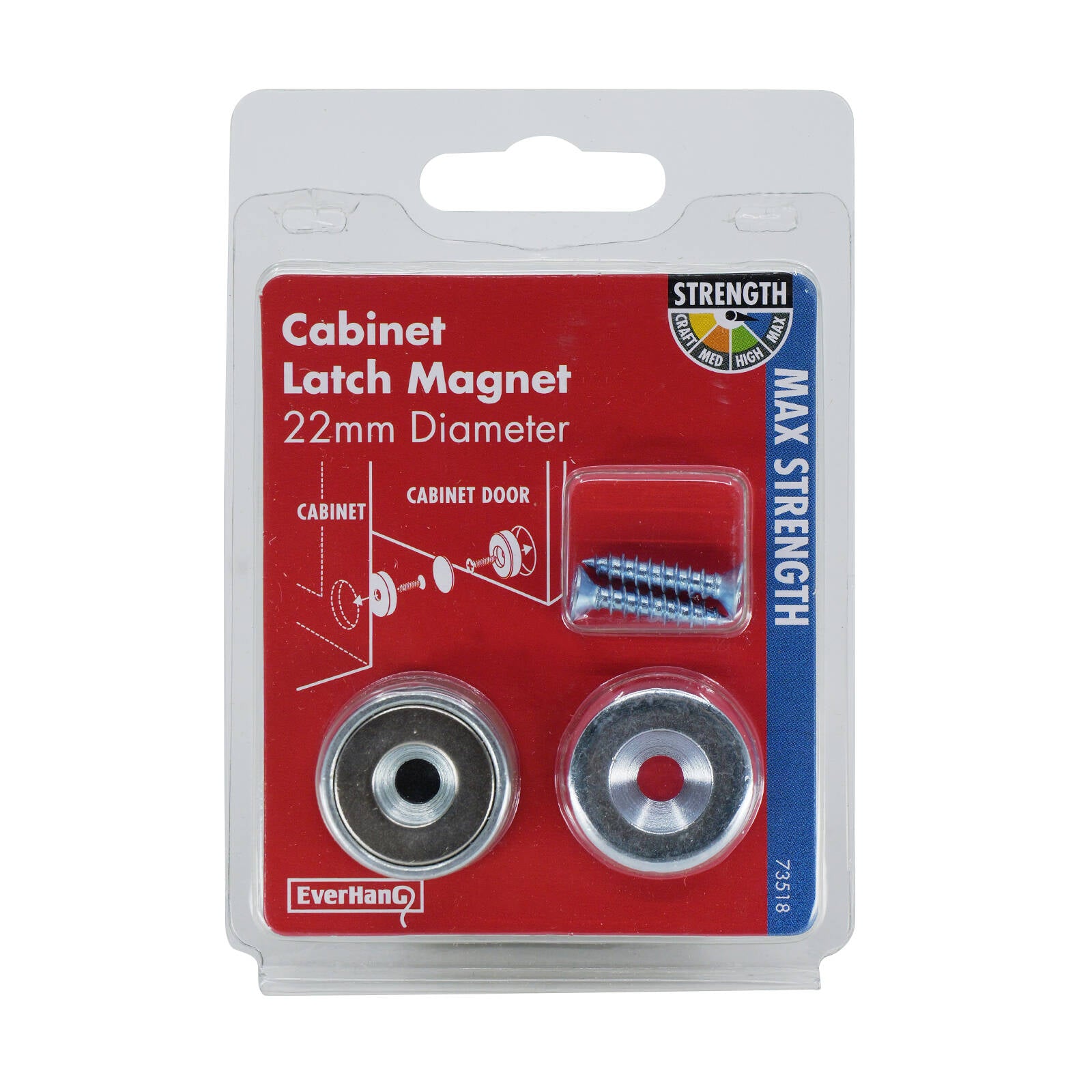 Everhang 10.35kg Magnetic Pull Latch Set Neodymium