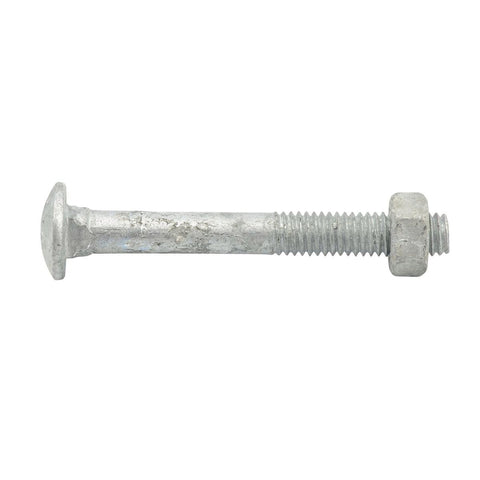 Zenith Cup Head Bolt - M6 x 50mm - 4.6 Grade Steel - Hot Dipped Galvanised - SuperSaverAU - view 1