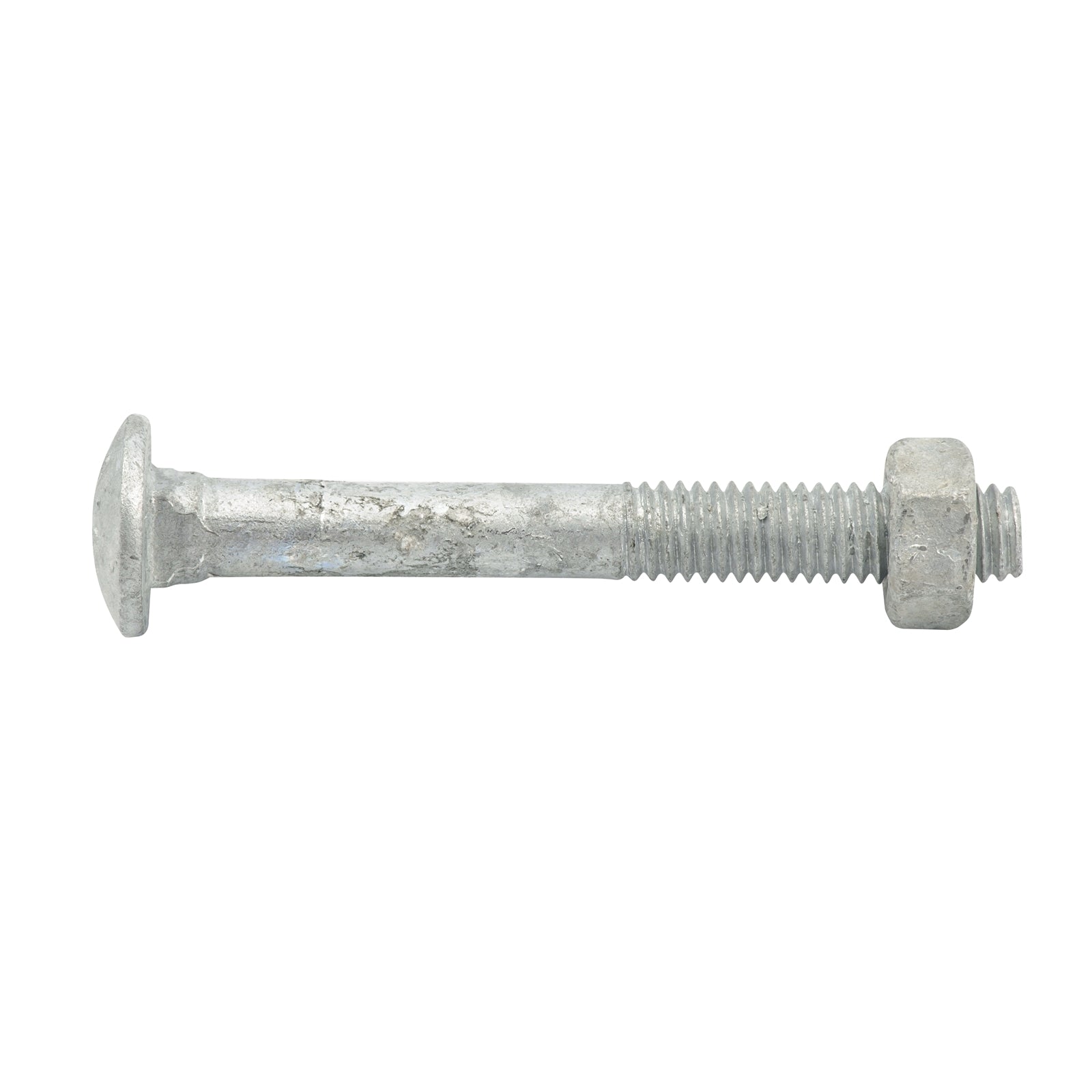 Zenith M6 x 50mm Hot Dipped Galvanised Cup Head Bolt and Nut, 4.6 Grade Steel