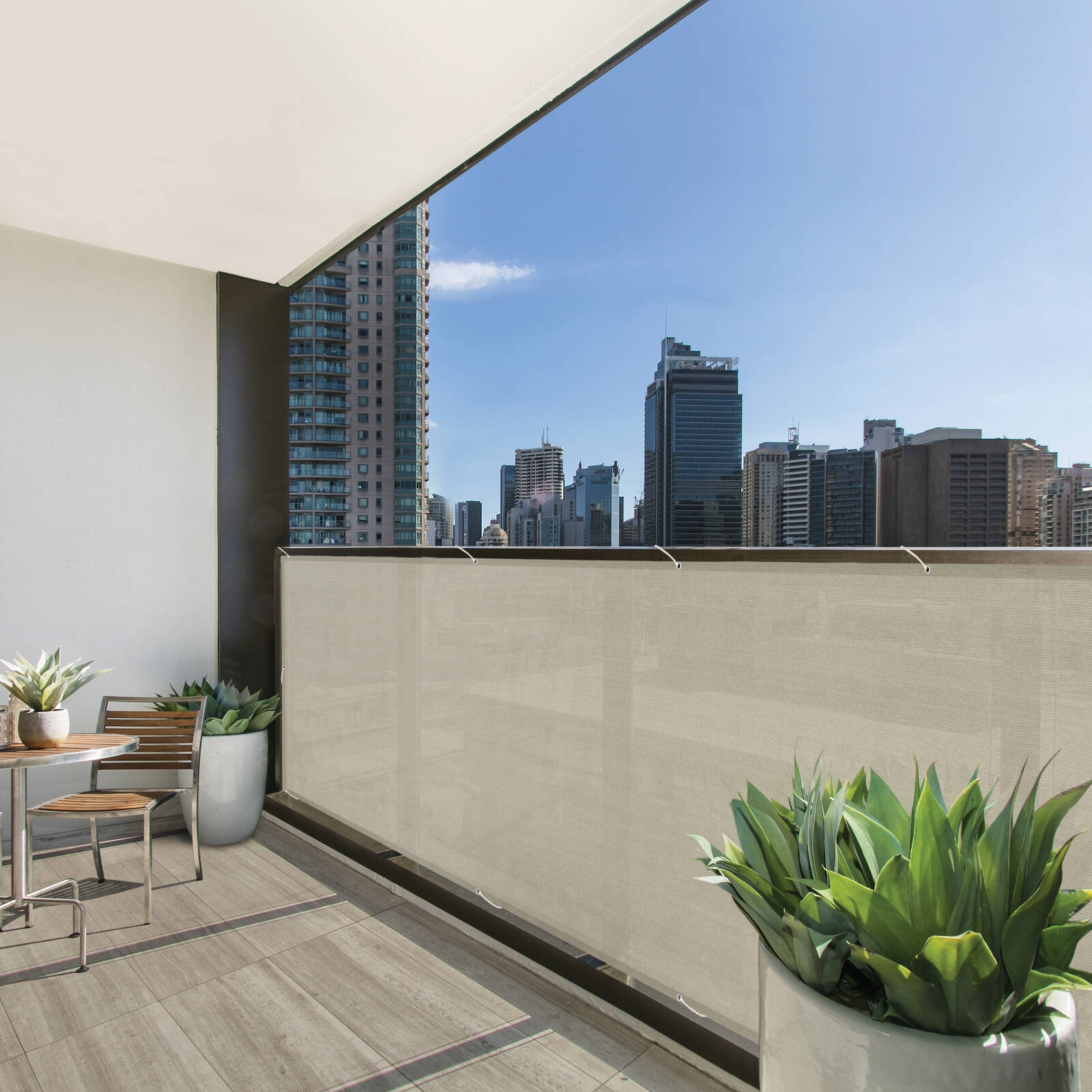 Pillar Products 0.9 x 6m Surfmist 85% Balcony Screen