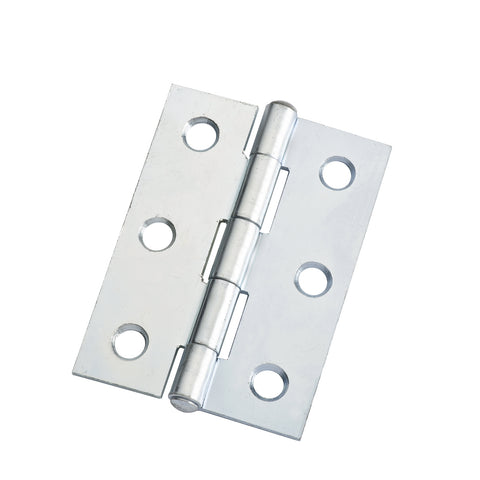 Lane 70 x 50 x 1.6mm Zinc Plated Fixed Pin Butt Hinge - Steel, Indoor