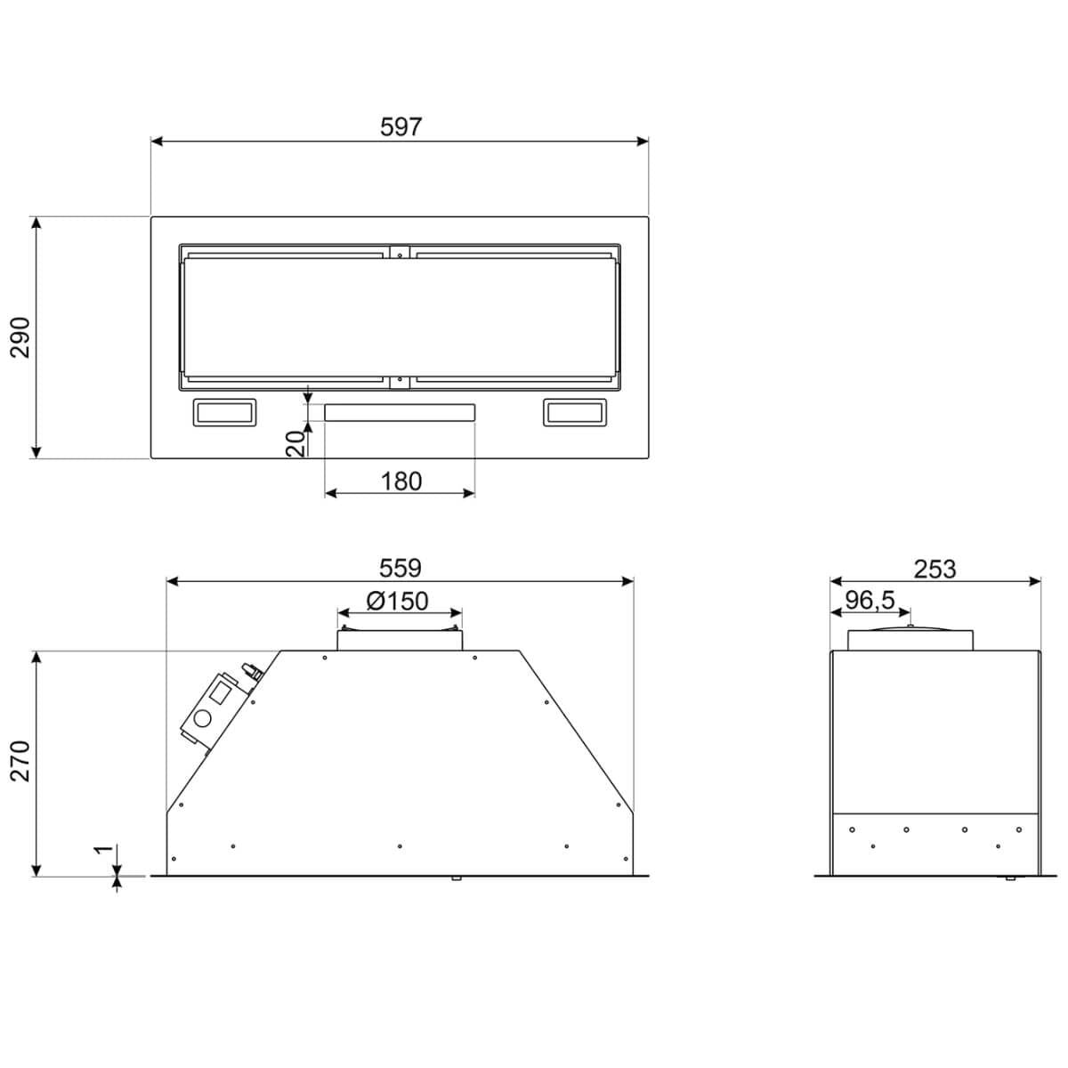 Smeg 60cm Stainless Steel Undermount Rangehood - AutoVent 2.0, 660m³/h, Touch Controls - KSGAU6P4X