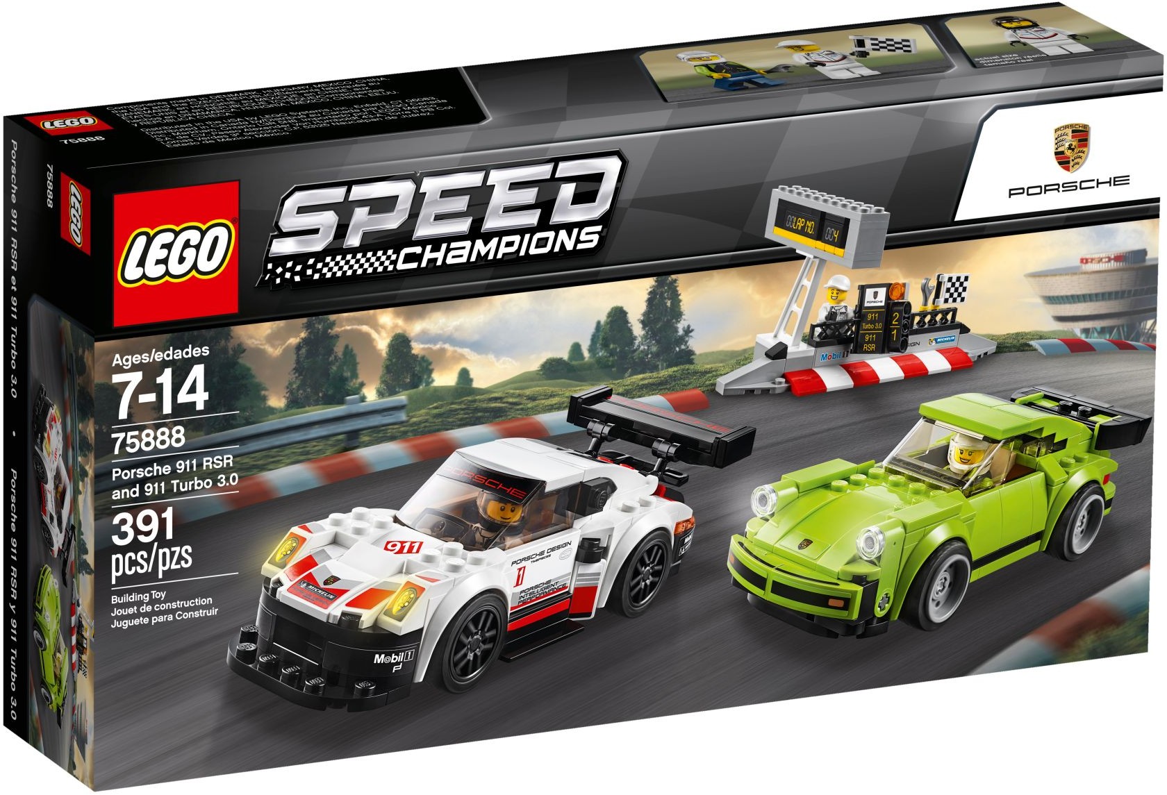LEGO 75888 Porsche 911 RSR & 911 Turbo 3.0 Race Car Building Set - SuperSaverAU - view 1