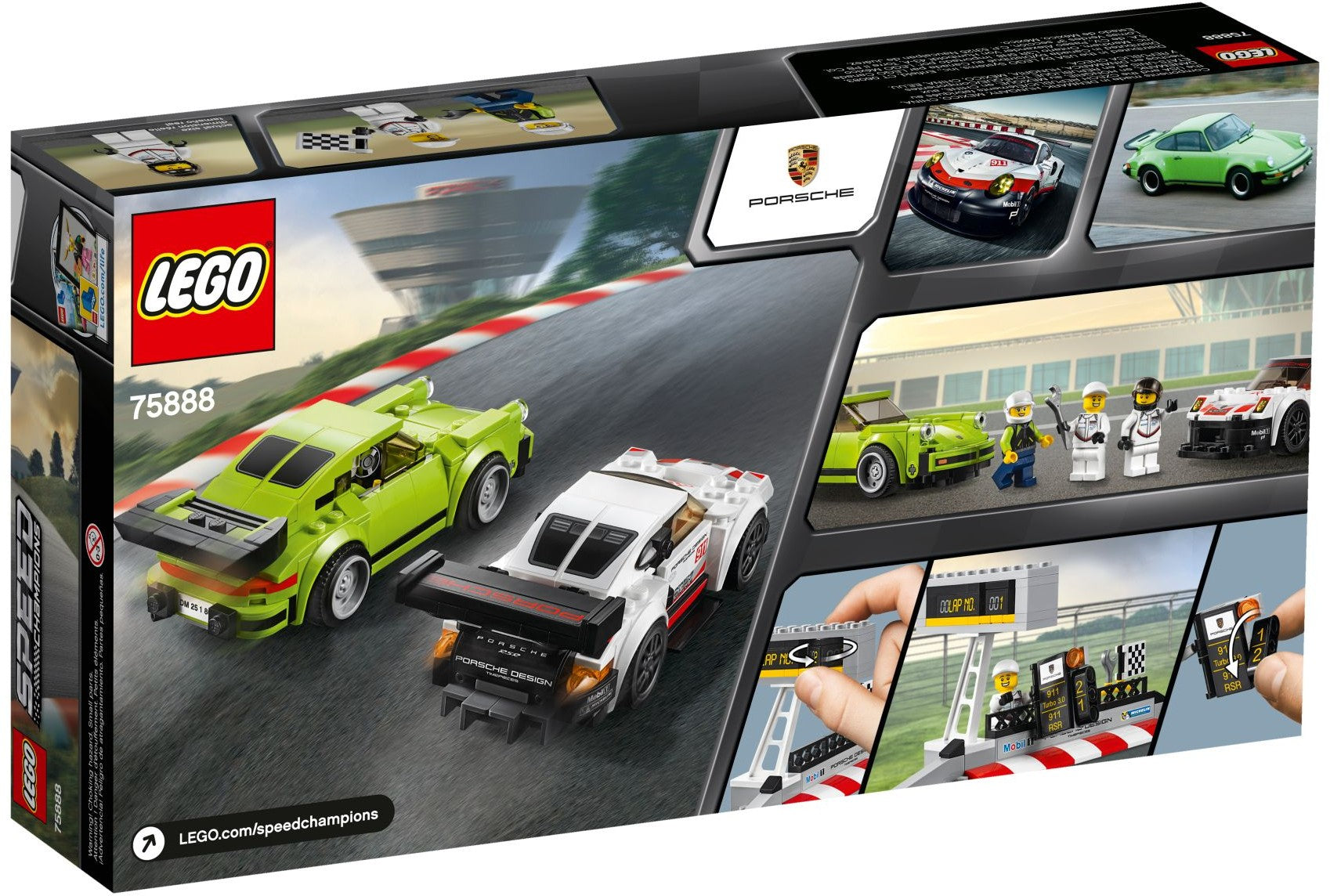 LEGO 75888 Porsche 911 RSR & 911 Turbo 3.0 Race Car Building Set - SuperSaverAU - view 3