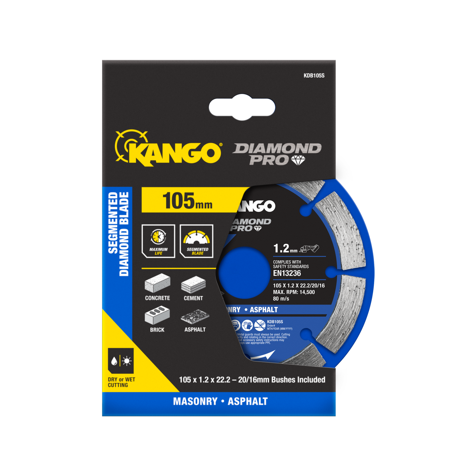 Kango 105mm Segmented Diamond Saw Blade KDB105S