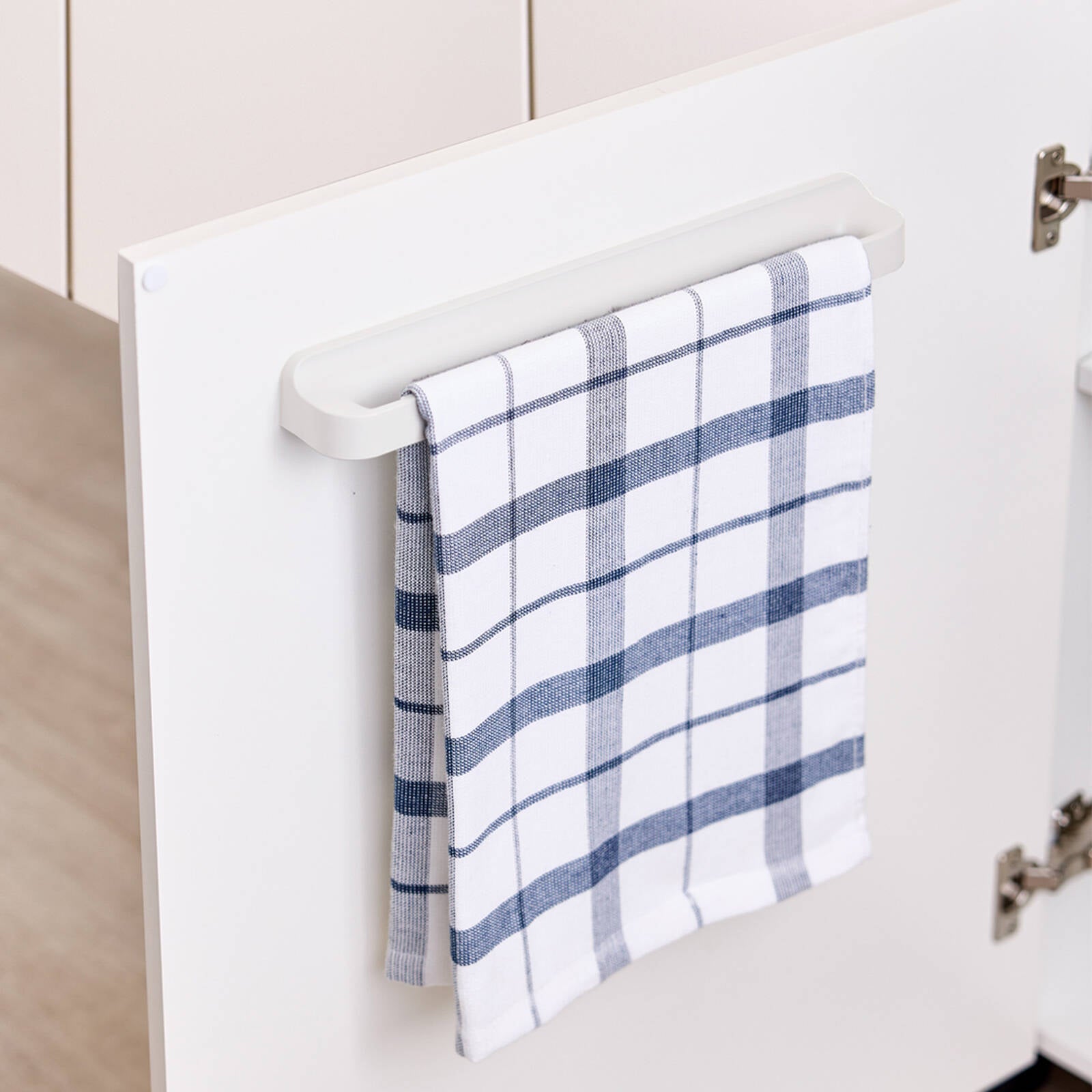 EzyStorage Kitchen Tea Towel Holder 350mm Matte White