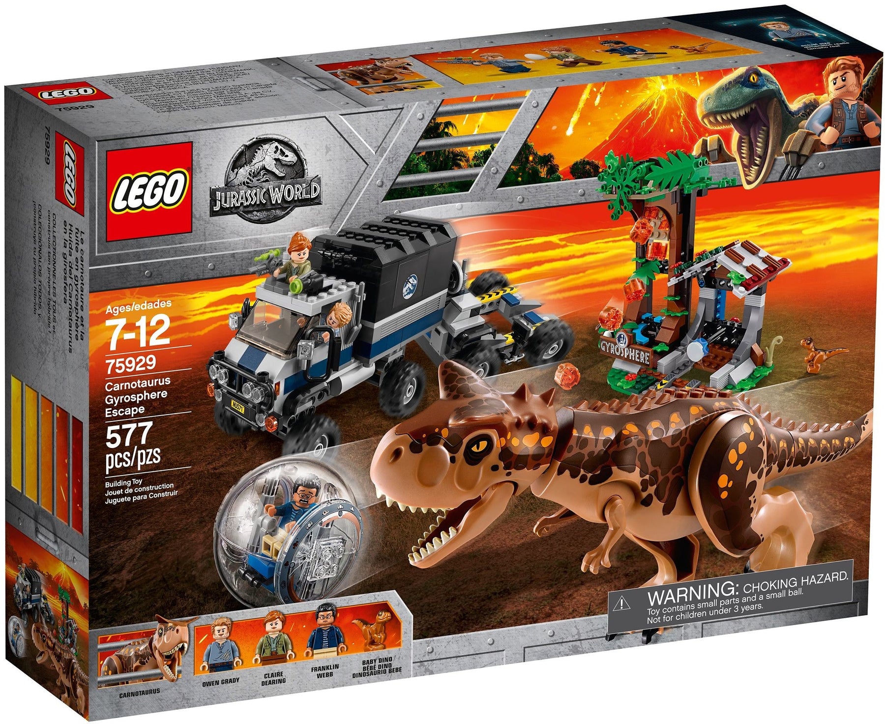 LEGO 75929 Carnotaurus Gyrosphere Escape Jurassic World - SuperSaverAU - view 1