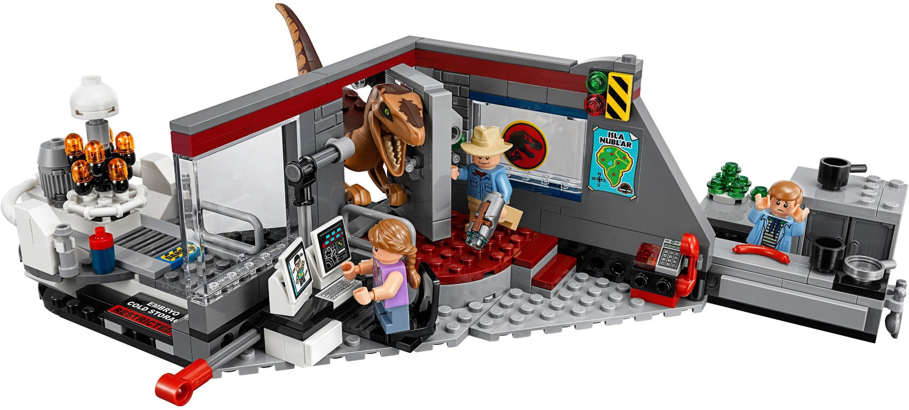 LEGO 75932 Jurassic Park Velociraptor Chase Control Room Playset - SuperSaverAU - view 2