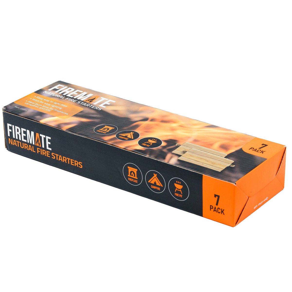 Firemate Natural Fire Starters 7 Pack - Easy Lighting - Non-Toxic - 80mm x 41mm x 41mm - SuperSaverAU - view 2
